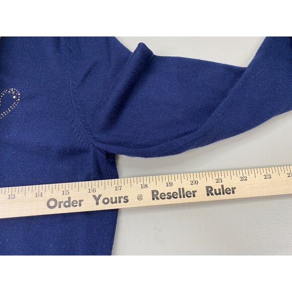 WHBM Cashmere Blend Sweater Womens Small Cheers Bling Holiday Christmas Party - Picture 8 of 16